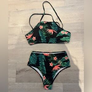 Tropical Print Bikini Set
